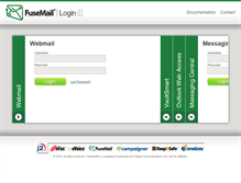 Tablet Screenshot of login.fusemail.com